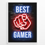 Ladda upp bild till gallerivisning, Best Gamer gaming plakat | Neon hånd peger mod dig mens du spiller Valorant
