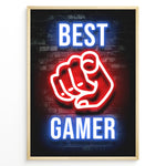 Ladda upp bild till gallerivisning, Best Gamer gaming plakat | Neon hånd peger mod dig mens du spiller Valorant

