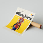 Ladda upp bild till gallerivisning, Williams &amp; Yamal fodbold plakat | Spanien landsholdstrøjer i rød med ikonisk jubel – perfekt til fans af herrefodbold og La Roja
