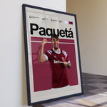 Ladda upp bild till gallerivisning, Fodbold plakat | Fodbold plakater | Lucas Paquetá Fodbold Plakat | Brasiliens Kreatør og Milan&#39;s Stjerne | Plakaty.dk
