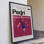 Ladda upp bild till gallerivisning, Fodbold plakat | Fodbold plakater | Pedri Fodbold Plakat | Den Spanske Stjerneskuds Storslåede Rejse | Plakaty.dk
