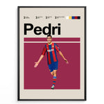 Ladda upp bild till gallerivisning, Fodbold plakat | Fodbold plakater | Pedri Fodbold Plakat | Den Spanske Stjerneskuds Storslåede Rejse | Plakaty.dk
