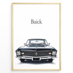 Ladda upp bild till gallerivisning, Front view of a classic black Buick car on a minimal white background.
