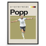 Ladda upp bild till gallerivisning, Alexandra Popp plakat | Tysk landsholdstrøje i hvid og sort med ikonisk jubelpose – perfekt til fans af kvindefodbold og Tyskland
