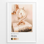 Ladda upp bild till gallerivisning, Fashion Plakat | Prada Worldview – Golden Globe &amp; Fashion Books Poster Plakaty.dk | Would you like a cohesive series name and catalog description tying this together with the other pastel-toned fashion posters? I can help create a title and blurb for the full set.
