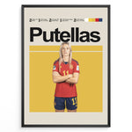 Ladda upp bild till gallerivisning, Alexia Putellas plakat | Spansk landsholdstrøje i rød og gul med stærk attitude – perfekt til fans af kvindefodbold og Spanien
