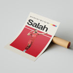 Ladda upp bild till gallerivisning, Mohamed Salah fodbold plakat | Liverpool FC trøje i rød med målfejring – perfekt til fans af herrefodbold og The Reds
