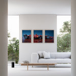 Ladda upp bild till gallerivisning, Scuderia Ferrari SF-24 Formula 1 car three-panel framed wall art plakat.
