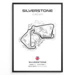 Ladda upp bild till gallerivisning, Silverstone Circuit Track Map Illustration Plakat
