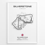 Ladda upp bild till gallerivisning, Silverstone Circuit Track Map Illustration Plakat
