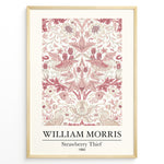 Ladda upp bild till gallerivisning, Discover the William Morris “Strawberry Thief” (1890) art print plakat — a classic design featuring intricate birds, strawberries, and floral patterns in soft pink and cream tones. Perfect for elegant home décor and art lovers inspired by nature.
