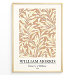 Ladda upp bild till gallerivisning, Framed William Morris Emery’s Willow 1874 art print plakat with yellow willow leaves and branches on a beige background.
