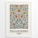 Ladda upp bild till gallerivisning, Framed William Morris Daffodil 1891 art print plakat featuring detailed floral design with yellow daffodils and green leaves on a soft beige background.
