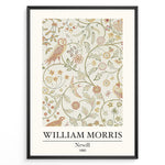 Ladda upp bild till gallerivisning, William Morris Newill 1890 floral and bird pattern plakat vintage art print in black frame.

