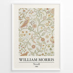 Ladda upp bild till gallerivisning, William Morris Newill 1890 floral and bird pattern plakat vintage art print in black frame.
