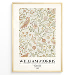 Ladda upp bild till gallerivisning, William Morris Newill 1890 floral and bird pattern plakat vintage art print in black frame.
