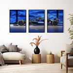 Ladda upp bild till gallerivisning, Williams Racing FW46 Formula 1 car three-panel framed wall art plakat.
