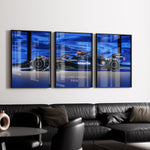 Ladda upp bild till gallerivisning, Williams Racing FW46 Formula 1 car three-panel framed wall art plakat.
