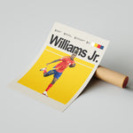 Ladda upp bild till gallerivisning, Nico Williams Jr. fodbold plakat | Spanien landsholdstrøje i rød og blå med jubelscene og stolthed – et must-have til enhver fodboldfan
