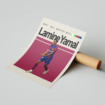 Ladda upp bild till gallerivisning, Fodbold plakat | Fodbold plakater | Lamine Yamal Fodbold Plakat | Inspirerende for Fremtidens Fans | Plakaty.dk
