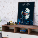 Ladda upp bild till gallerivisning, Alexander Albon F1-affisch | Racinglegend från över 20 världar
