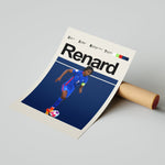 Ladda upp bild till gallerivisning, Wendie Renard Kvinde fodbold plakater | Frankrig landsholdstrøje i blå med anførerbind og boldkontrol – ideel til fans af kvindefodbold og Les Bleues
