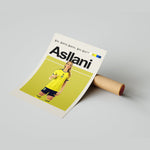 Ladda upp bild till gallerivisning, Kosovare Asllani plakat | Svensk landsholdstrøje i gult og blåt med stærk attitude og præstationer – perfekt til fans af kvindefodbold og Sverige
