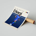 Ladda upp bild till gallerivisning, Kadidiatou Diani plakat | Frankrig landsholdstrøje i blå med boldkontrol og energi – ideel til fans af kvindefodbold og Les Bleues
