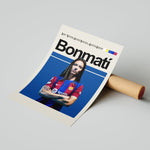 Ladda upp bild till gallerivisning, Aitana Bonmatí plakat | FC Barcelona trøje i blå og rød med selvsikker attitude – must-have for fans af kvindefodbold og Barça
