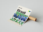 Ladda upp bild till gallerivisning, Holdfoto | Brazil fodboldplakat 2024-2025 med hele landsholdet i blå trøjer – perfekt vægkunst til fans af brasiliansk fodbold og samba-stil.
