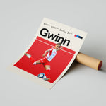 Ladda upp bild till gallerivisning, Giulia Gwinn plakat | Bayern München trøje i rød og hvid med kraftfuldt spark – perfekt til fans af kvindefodbold og Bundesliga
