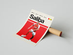 Ladda upp bild till gallerivisning, William Saliba fodbold plakat | Arsenal FC-spiller i rød-hvid hjemmebanetrøje, stilfuldt og moderne plakatdesign.
