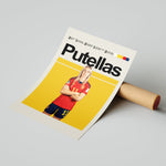 Ladda upp bild till gallerivisning, Alexia Putellas plakat | Spansk landsholdstrøje i rød og gul med stærk attitude – perfekt til fans af kvindefodbold og Spanien
