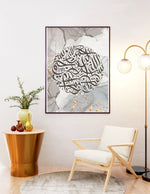 Ladda upp bild till gallerivisning, Bismillah calligraphy med mønstrede grå baggrund | Islamisk plakater | Plakaty.dk 
