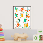 Ladda upp bild till gallerivisning, Børneplakat med 1-2-3 tal
