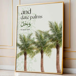 Ladda upp bild till gallerivisning, dadelpalmer inspireret af Koranen. Moderne botanisk vægkunst med kulturel inspiration og hurtig levering hos Plakaty.dk.
