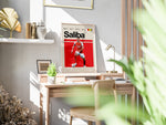 Ladda upp bild till gallerivisning, William Saliba fodbold plakat | Arsenal FC-spiller i rød-hvid hjemmebanetrøje, stilfuldt og moderne plakatdesign.
