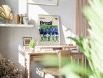 Ladda upp bild till gallerivisning, Holdfoto | Brazil fodboldplakat 2024-2025 med hele landsholdet i blå trøjer – perfekt vægkunst til fans af brasiliansk fodbold og samba-stil.
