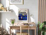 Ladda upp bild till gallerivisning, Holdfoto | France fodboldplakat 2024-2025 med spillere i blå trøjer – perfekt til fans af det franske nationalhold.
