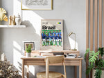 Ladda upp bild till gallerivisning, Holdfoto | Brazil fodboldplakat 2024-2025 med hele landsholdet i blå trøjer – perfekt vægkunst til fans af brasiliansk fodbold og samba-stil.
