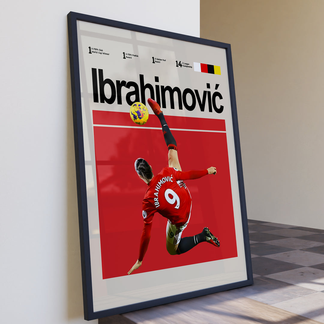 Fodbold plakat | Fodbold plakater | Zlatan Ibrahimović Fodbold Plakat 02 | Den Svenske Mester | Plakaty.dk