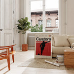 Ladda upp bild till gallerivisning, Custom-made fodboldspiller plakat | Personlig silhuet af spiller i minimalistisk og moderne design, perfekt til hjem eller kontor.
