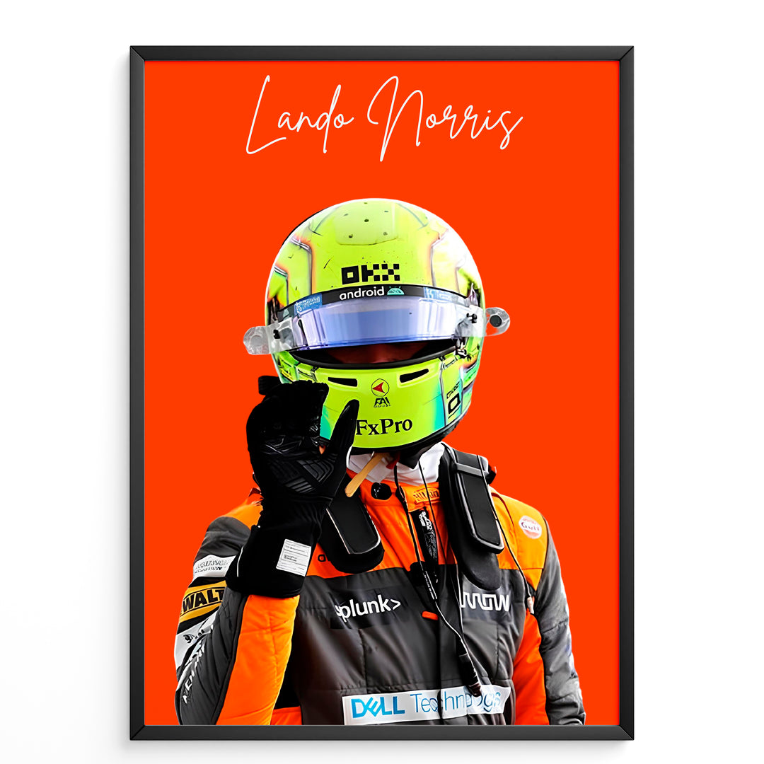 Lando Norris F1-affisch | Unik design på över 20 internationella banor!