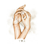 Ladda upp bild till gallerivisning, Love in Hands | Kærlighed plakat
