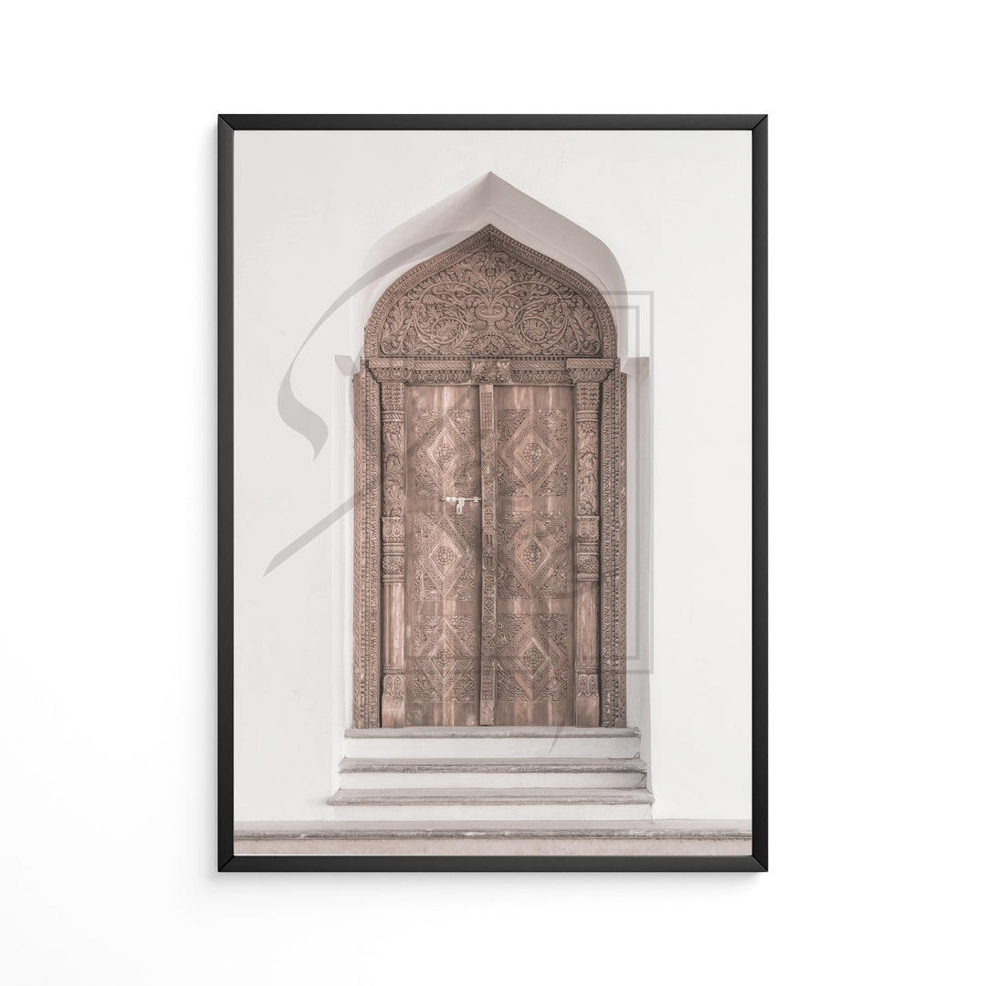 3x Islam Beige Posters | Dua | Orientalisk Dörrarkitektur | Saberrosa