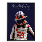 Ladda upp bild till gallerivisning, Nico Hülkenberg F1-affisch | Unik design på över 20 internationella banor
