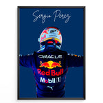 Ladda upp bild till gallerivisning, Sergio Perez F1-affisch | Unik design på över 20 internationella banor
