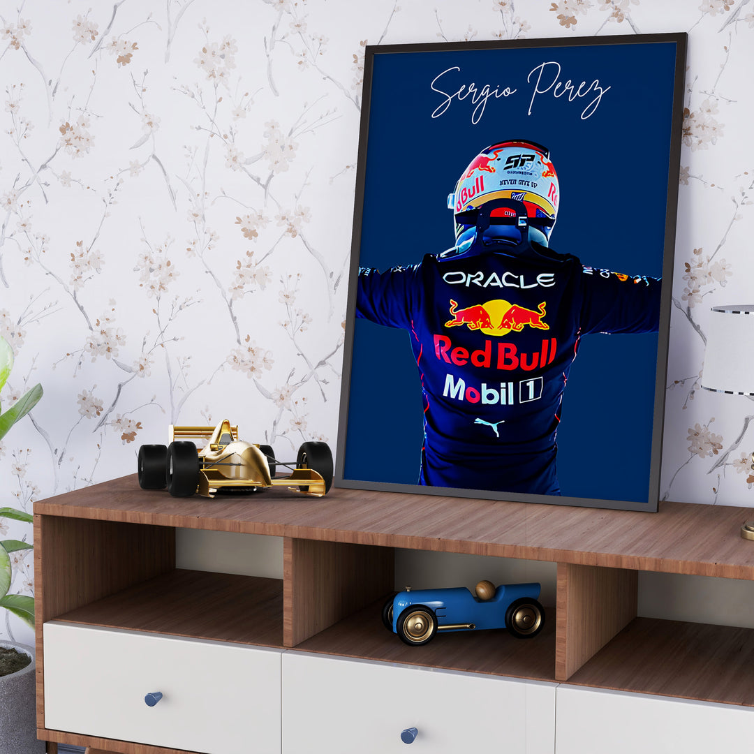 Sergio Perez F1-affisch | Unik design på över 20 internationella banor
