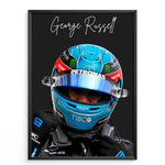 Ladda upp bild till gallerivisning, George Russell F1-affisch | Unik design på över 20 internationella banor!
