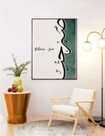 Ladda upp bild till gallerivisning, Sabr &amp; hob calligraphy med hvid og grøn baggrund | Islamisk plakater | Plakaty.dk 
